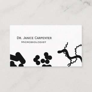 Affärskortet Bacteria Medical Micro Black & White Visitkort