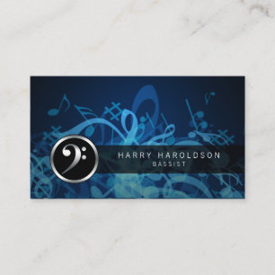 Affärskortet Baid Bass Clef Fold Icon Visitkort