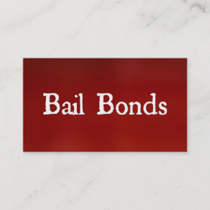 Affärskortet Bail Bonds Red Visitkort