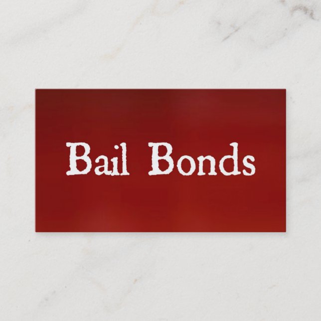 Affärskortet Bail Bonds Red Visitkort (Framsida)