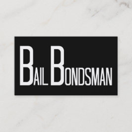 Affärskortet Bail Bondsman Black Simple Visitkort