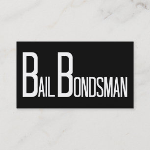 Affärskortet Bail Bondsman Black Simple Visitkort