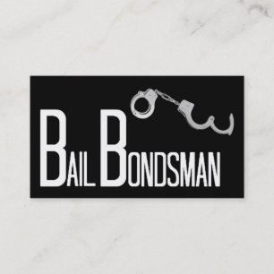 Affärskortet Bail Bondsman Black Simple Visitkort