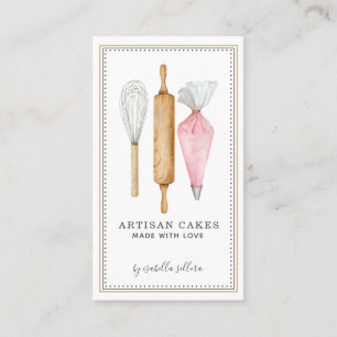 Affärskortet Baker Bakery Pastry Chef Verktyg Visitkort