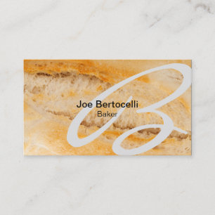 Affärskortet Baker Bread Struktur Monogram Visitkort