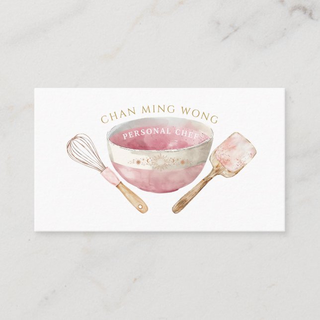 Affärskortet Baker Chef Caterer Visitkort (Framsida)