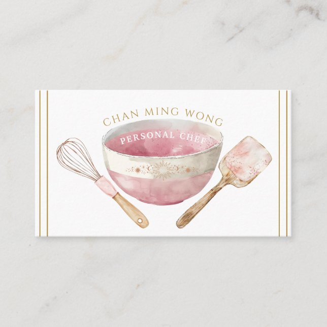 Affärskortet Baker Chef Caterer Visitkort (Framsida)