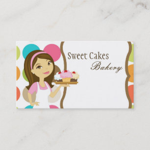Affärskortet Baker Kopp Cakes Bakery Sweet Treats Visitkort