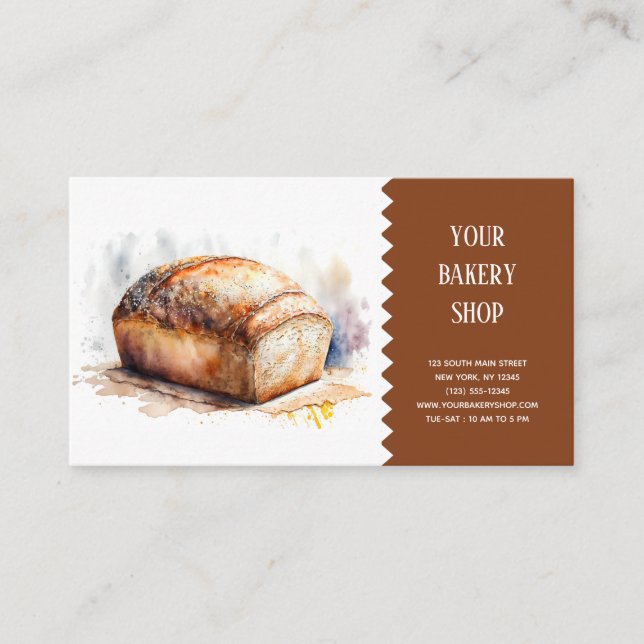 Affärskortet Bakery Bake Visitkort (Framsida)