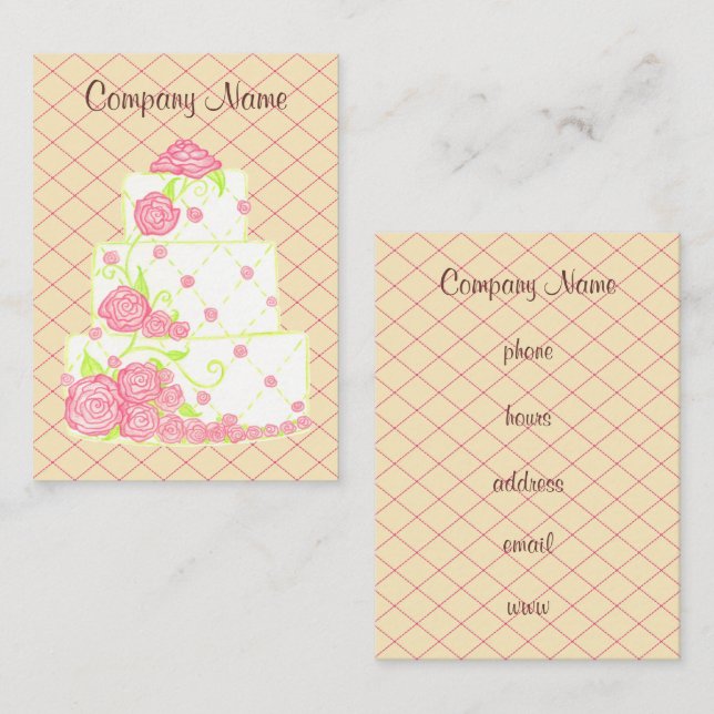 Affärskortet Bakery Visitkort (Fram/baksida)