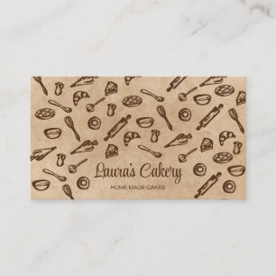 Affärskortet Baking and Cooking Utensil Bakery Visitkort