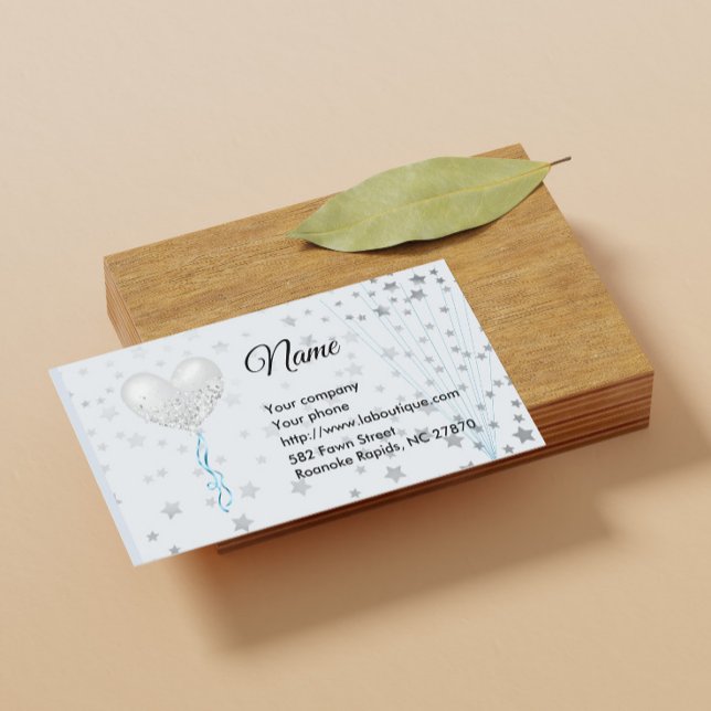 Affärskortet Ballon och stjärnor Visitkort (Skapare uppladdad)