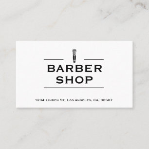 Affärskortet Barber Shop Clipper Logotyp Visitkort