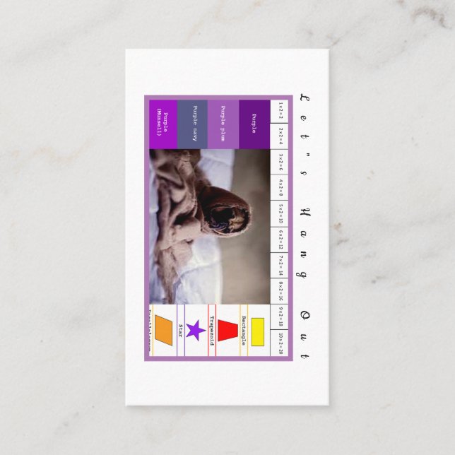 Affärskortet Barn: Får vänta ut Visitkort (Framsida)