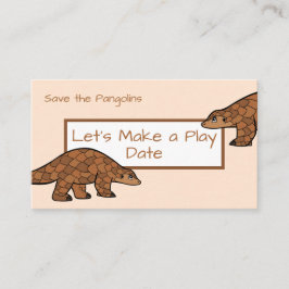 Affärskortet barn Play Date Pangolin Visitkort