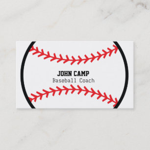 Affärskortet Baseball Red Stitch Coach Sports Visitkort