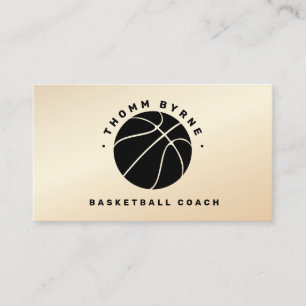 Affärskortet Basketball Coach Guld Visitkort