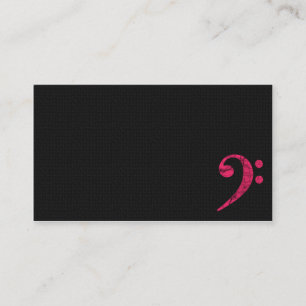 Affärskortet Bass Clef Symbol Vermiljon Musician Visitkort