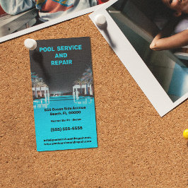 Affärskortet Bassäng Service och Reparation Visitkort