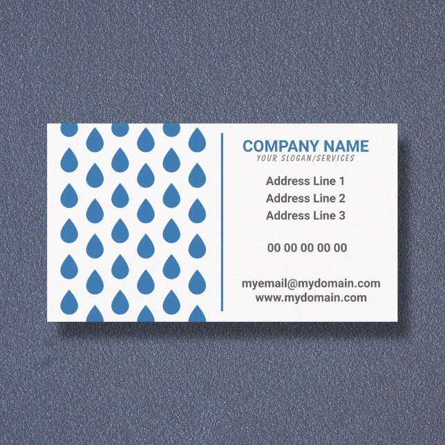 Affärskortet Bassäng Städning tjänst och vatten-dr Visitkort (Pool Cleaning Service Business Card)