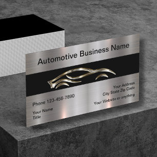 Affärskortet Bästa Coola Metallic look Automotive Visitkort