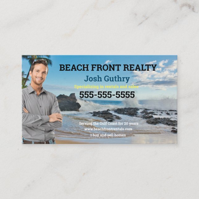 Affärskortet Beach Realtor Visitkort (Framsida)