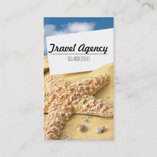 Affärskortet Beach Theme Travel Agency Visitkort