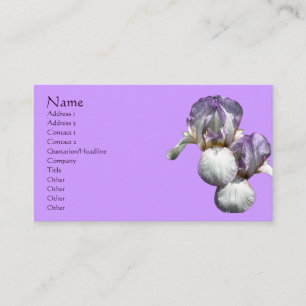 Affärskortet Bearded Iris Flowers Visitkort