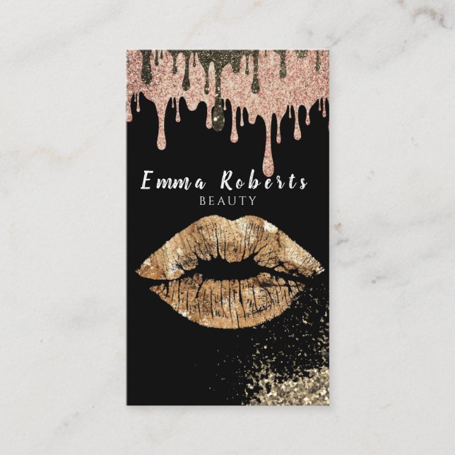 Affärskortet Beauty Bokeh Shine Glitter Sparkling Visitkort (Framsida)