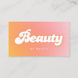 Affärskortet Beauty Salon Groovy Retro Peach Visitkort