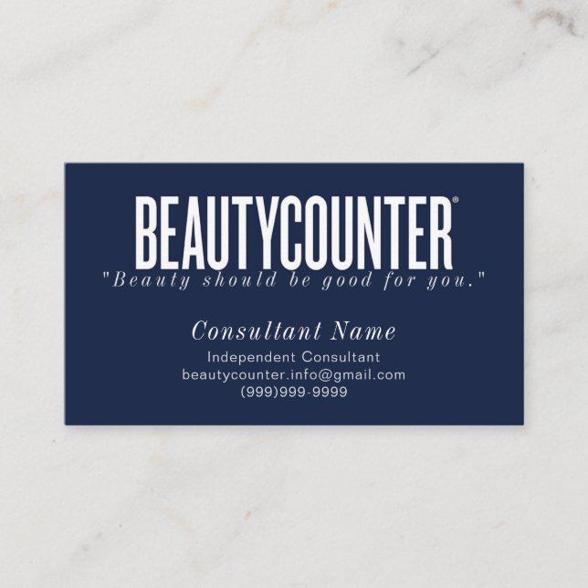 Affärskortet Beautycounter Consultant Visitkort (Framsida)