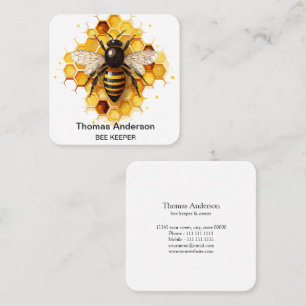 Affärskortet Bee Farm Bee Keeper Fyrkantigt Visitkort