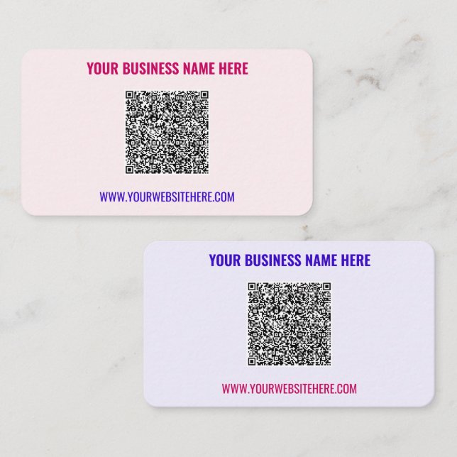 Affärskortet Befordra textinformation i QR-kod Visitkort (Fram/baksida)