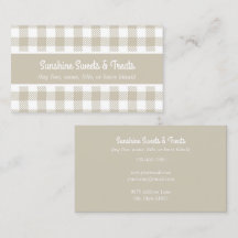 Affärskortet Beige och White Play Bakery