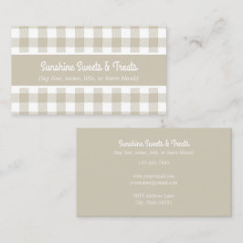 Affärskortet Beige och White Play Bakery Visitkort