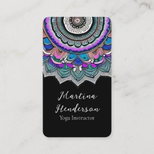 Affärskortet Bevackert Mandala Yoga Visitkort