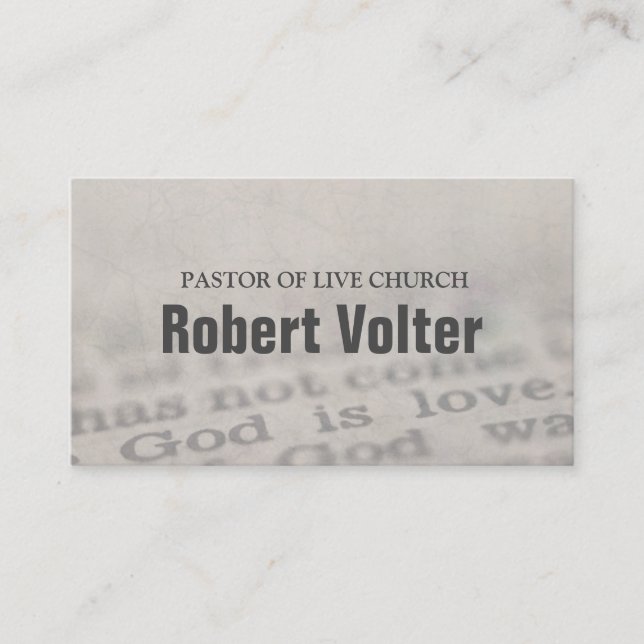 Affärskortet Bibelkristendom/Religiösa Visitkort (Framsida)