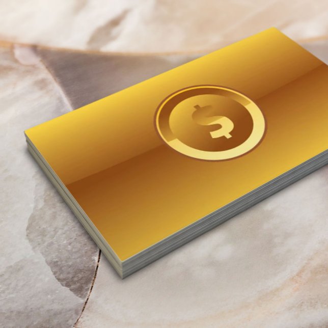 Affärskortet Big Dollar Sign Accounting Guld Visitkort (Skapare uppladdad)