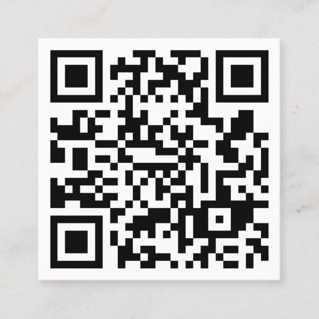 Affärskortet Big jätte QR-kod Square Fyrkantigt Visitkort (Framsida)