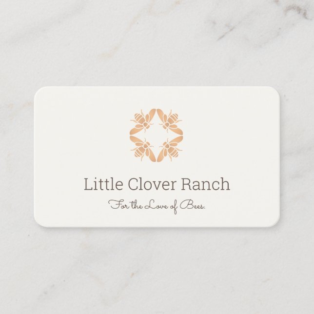 Affärskortet Biodling Honeybee Bee Visitkort (Framsida)