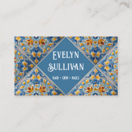 Affärskortet Blå gult Visitkort