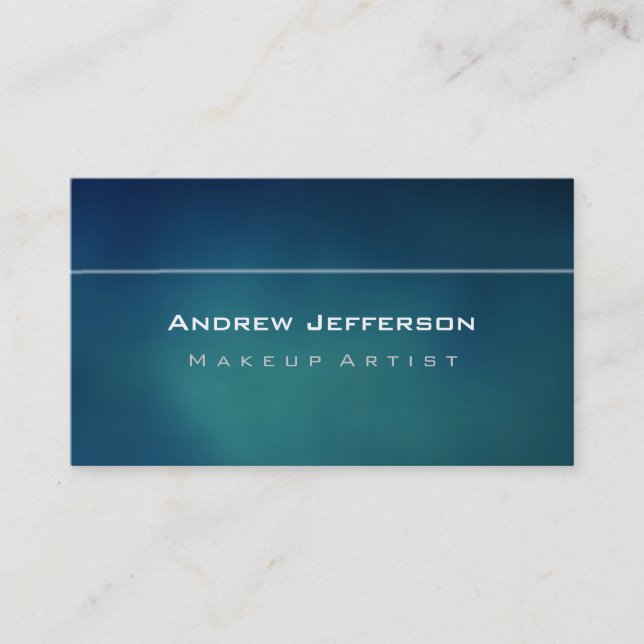 Affärskortet Blåbakgrund - Professionell - konstnä Visitkort (Framsida)
