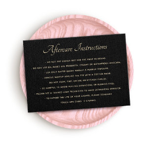 Affärskortet Black AfterCare for Lash Extensions Visitkort