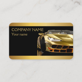 Affärskortet Black and Golden Automotive Visitkort