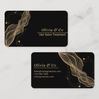 Affärskortet Black and Guld Classy Visitkort
