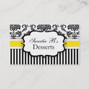 Affärskortet Black and White Damask Visitkort
