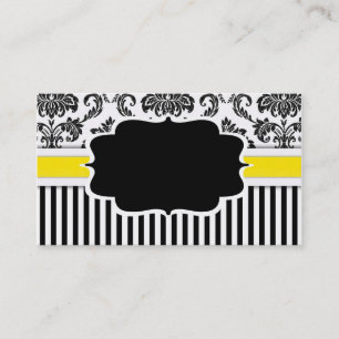 Affärskortet Black and White Damask Visitkort
