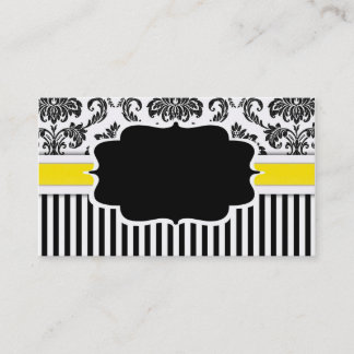 Affärskortet Black and White Damask Visitkort