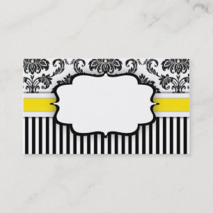 Affärskortet Black and White Damask Visitkort