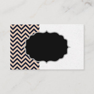 Affärskortet Black/Beige Chevron Grunge Visitkort